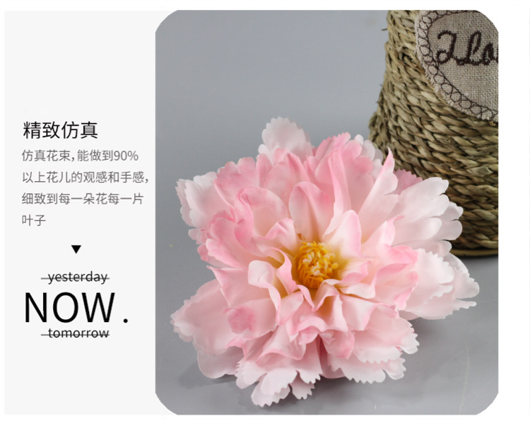 芙蓉牡丹仿真花头大号假花花束汉服配饰绢花草帽发卡办公文化园艺装饰详情8
