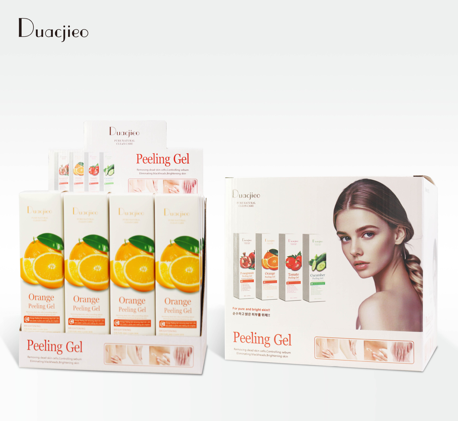 Duacjieo Body Exfoliating Gel, Scrub and Mud Cream for export, all in English packaging pic 10