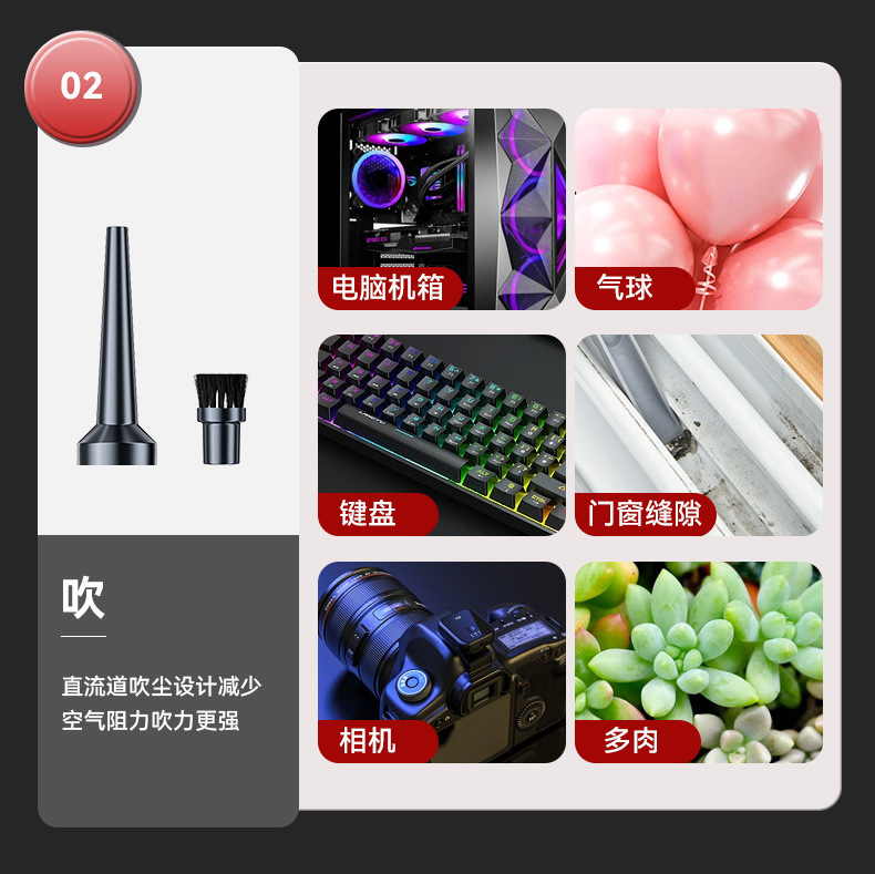 Cross-border car wireless handheld vacuum cleaner, mini household, super powerful suction, car products, portable small suction pic 11