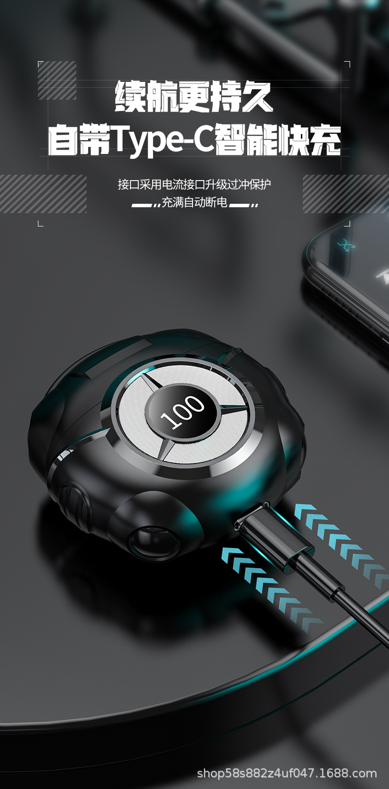 Wholesale from the source factory of the new x79 touch in-ear tws wireless in-ear noise-cancelling digital display gaming Bluetooth headphones pic 18