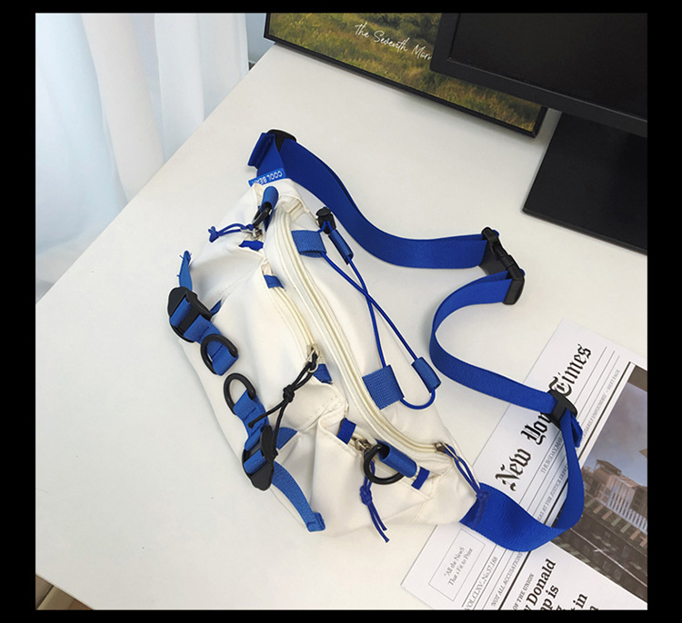 斜挎包潮牌男士百搭休闲胸包工装简约ins腰包日系情侣单肩斜挎包详情32