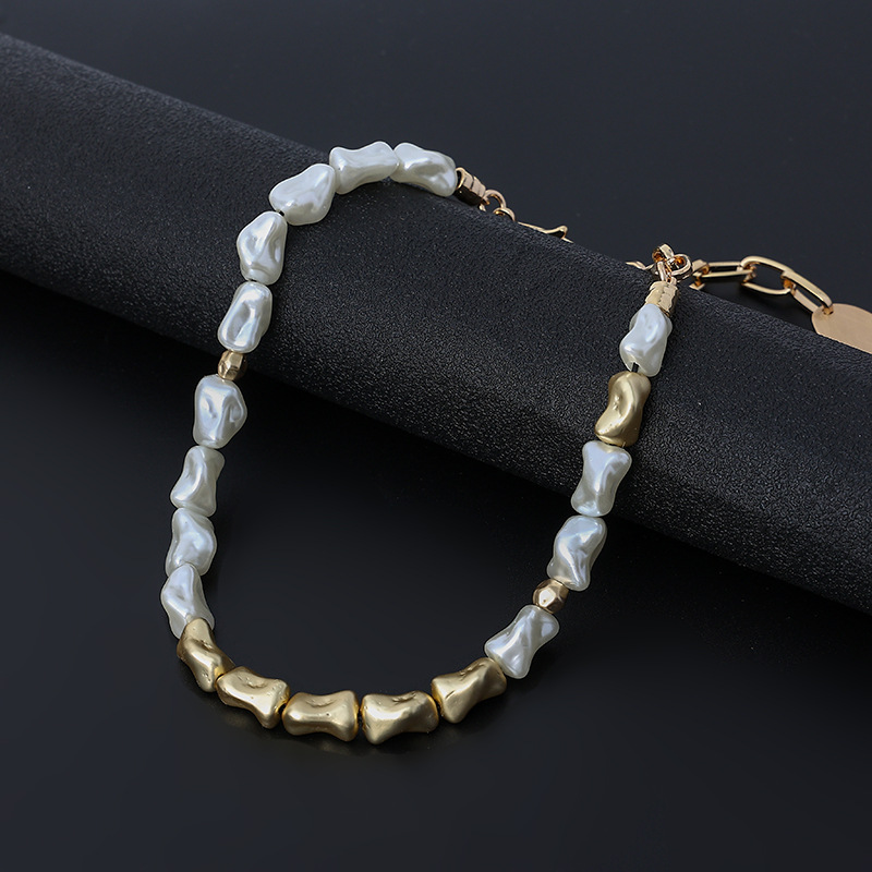 跨境新款珍珠项链锁骨链女短款高级感ins时尚饰品复古简约ins风详情8