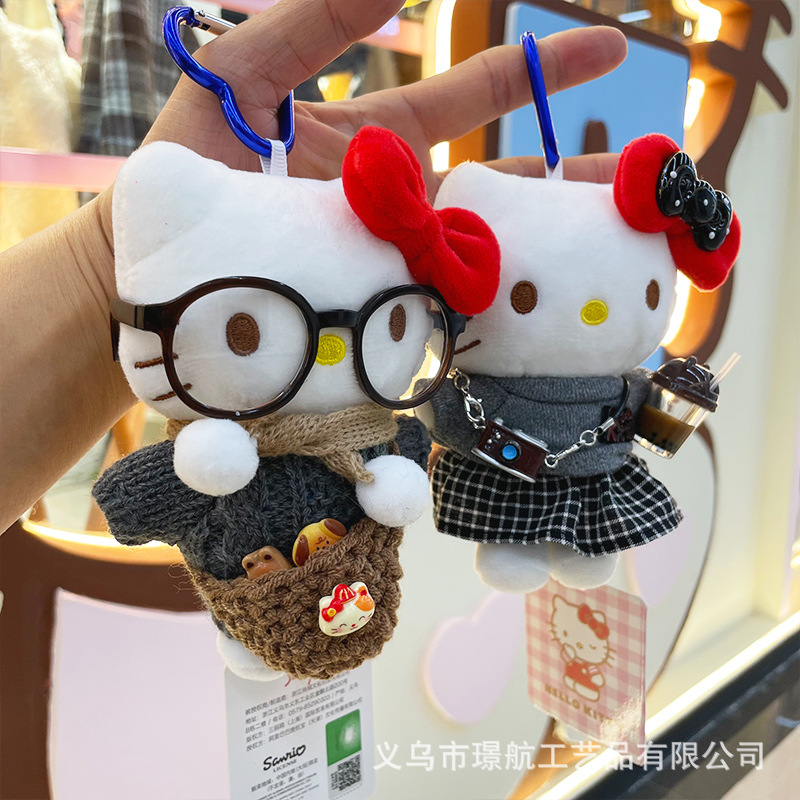 【正版】hellokitty毛绒公仔钥匙扣包包挂件背包小挂件三丽鸥玩偶详情6