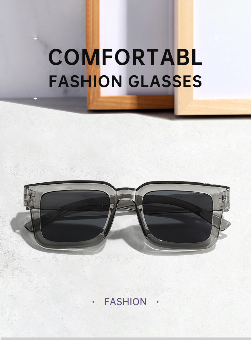 Small-framed concave-convex sunglasses, square for taking photos, UV protection, Korean-style sunglasses, trendy, natural and versatile, sunshade sunglasses pic 4