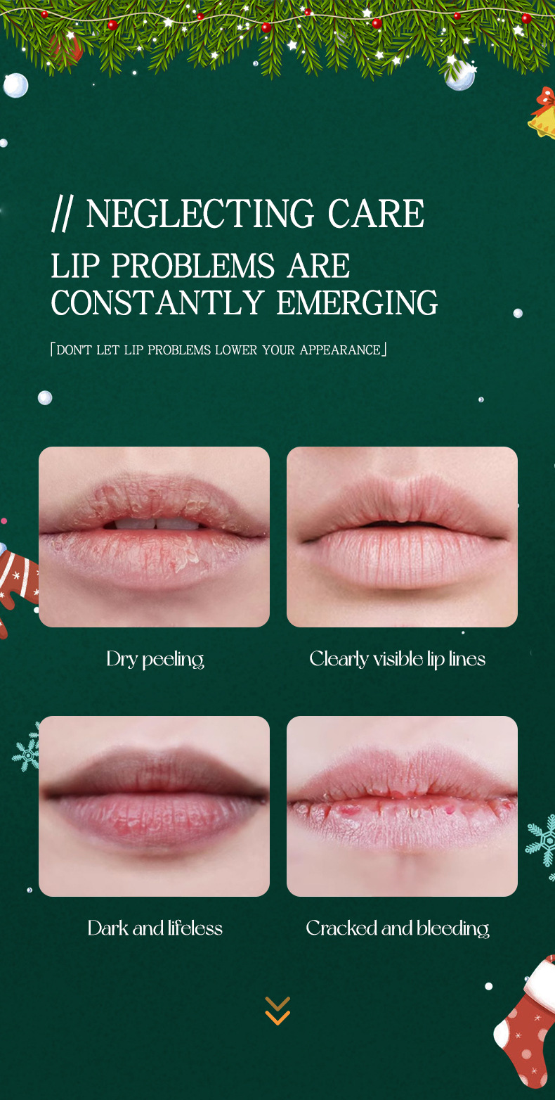 【 Cross-border Exclusive 】bosuya Christmas Lip Balm Hydrates, moisturizes, prevents dryness and cracking, and reduces lip lines. A bestseller on Amazon pic 4