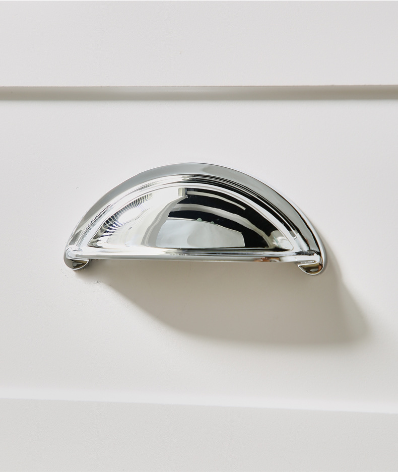 黄铜法式银色镀铬衣柜门拉手现代奶油风轻奢圆球单孔橱柜抽屉把手详情19