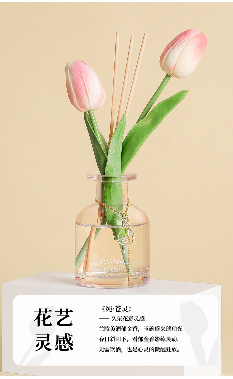 Flower arrangement, home dried flowers, flameless aromatherapy essential oils, home rattan fragrance ornaments, fresh and deodorizing air in the bedroom pic 6