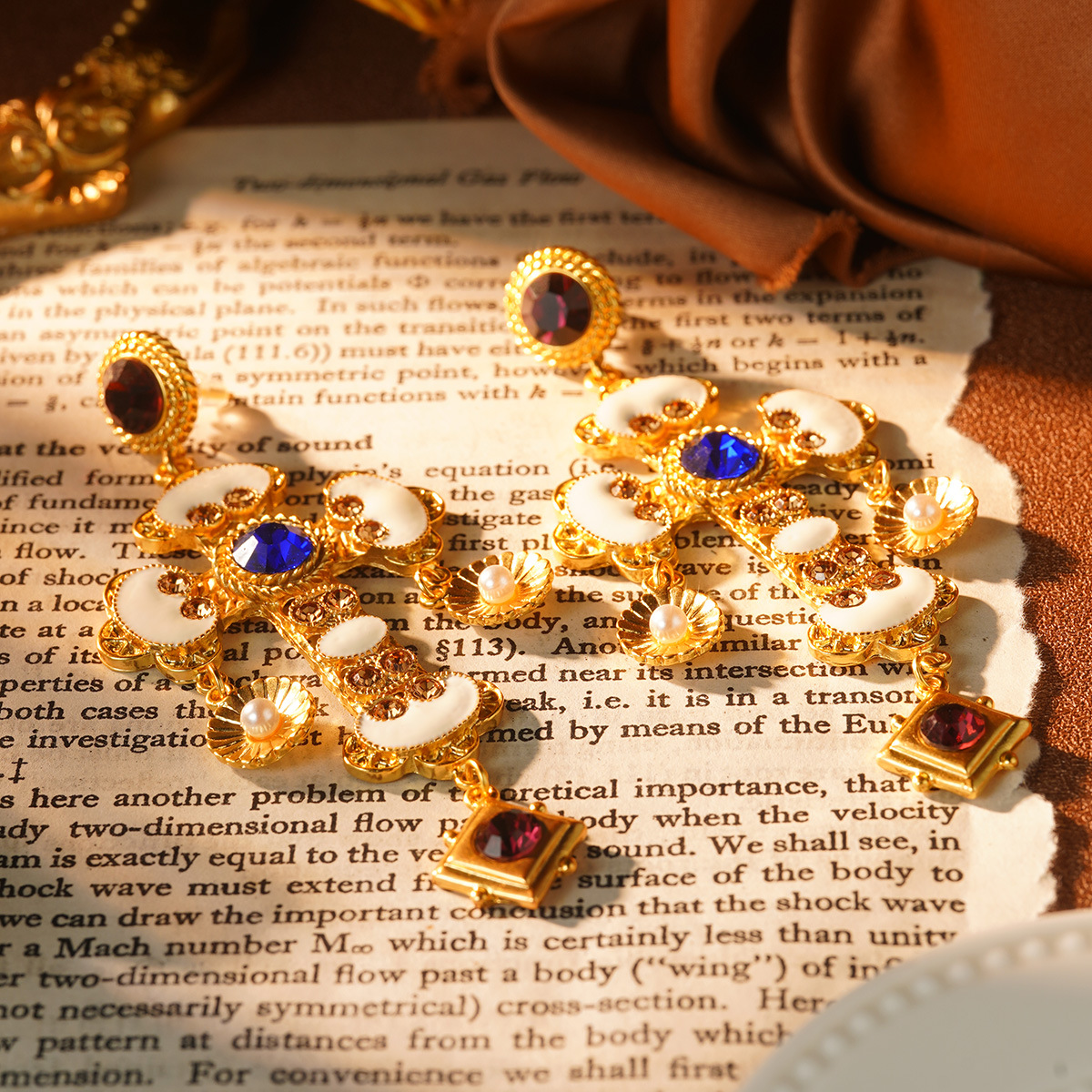 European and American retro fashion new stud earrings, trendy cross, vintage pearl natural stone earrings, elegant and personalized earrings pic 21