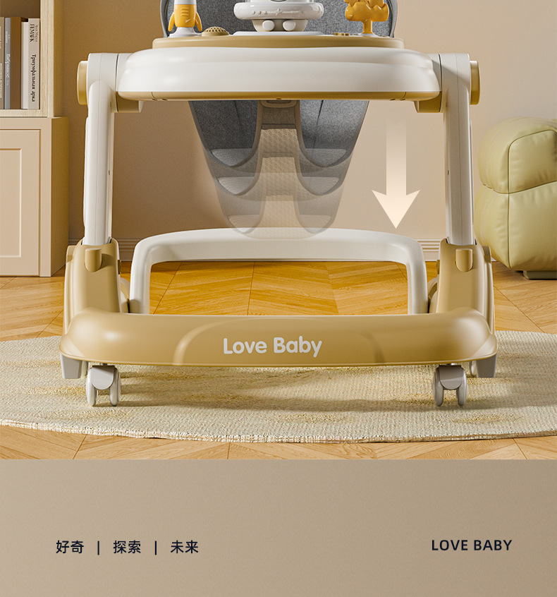学步车婴儿防o型腿多功能宝宝防侧翻小孩学走路脚步车手推助步车详情11