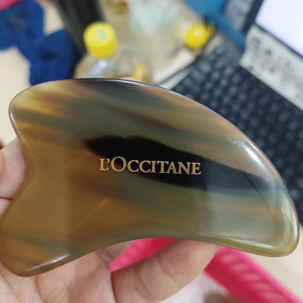 厂家批发牛角刮痧板面部美容刮脸板眼部拨筋棒美容棒脸部全身通用详情1