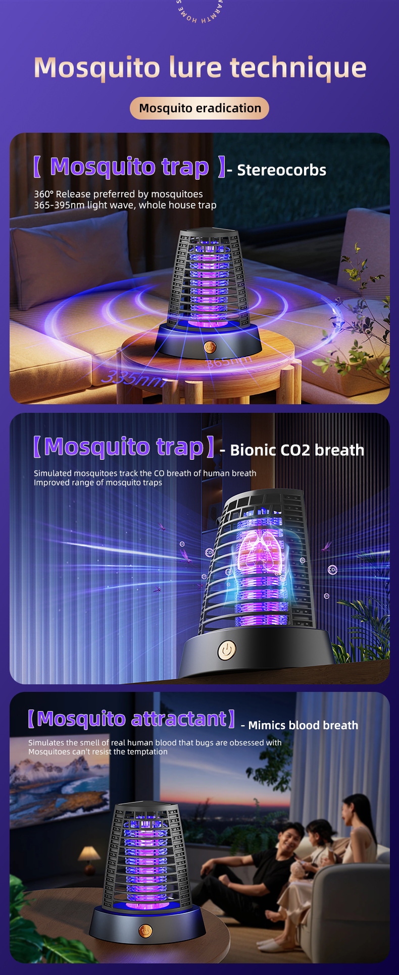 Cross-border bestsellers: Electric mosquito repellent, household mosquito repellent, outdoor camping lamp, rechargeable lighting mosquito repellent pic 3