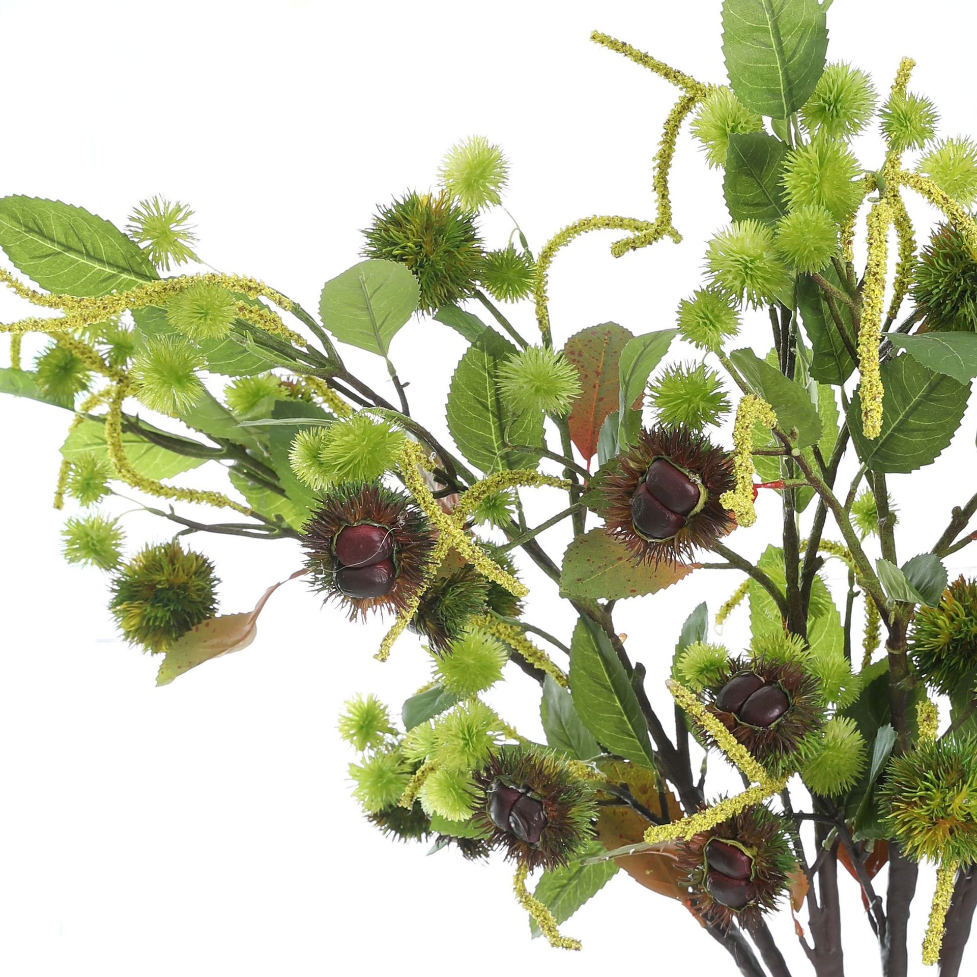 新中式宅寂风格装饰 板栗果仿真植物 插花软装植树 单枝仿真板栗果样板间装饰详情9