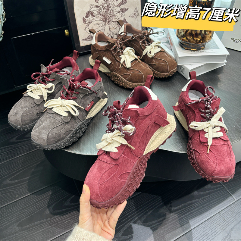 【内增高7厘米】早秋真皮女小个子潮流百搭轻便时尚休闲鞋010369详情1