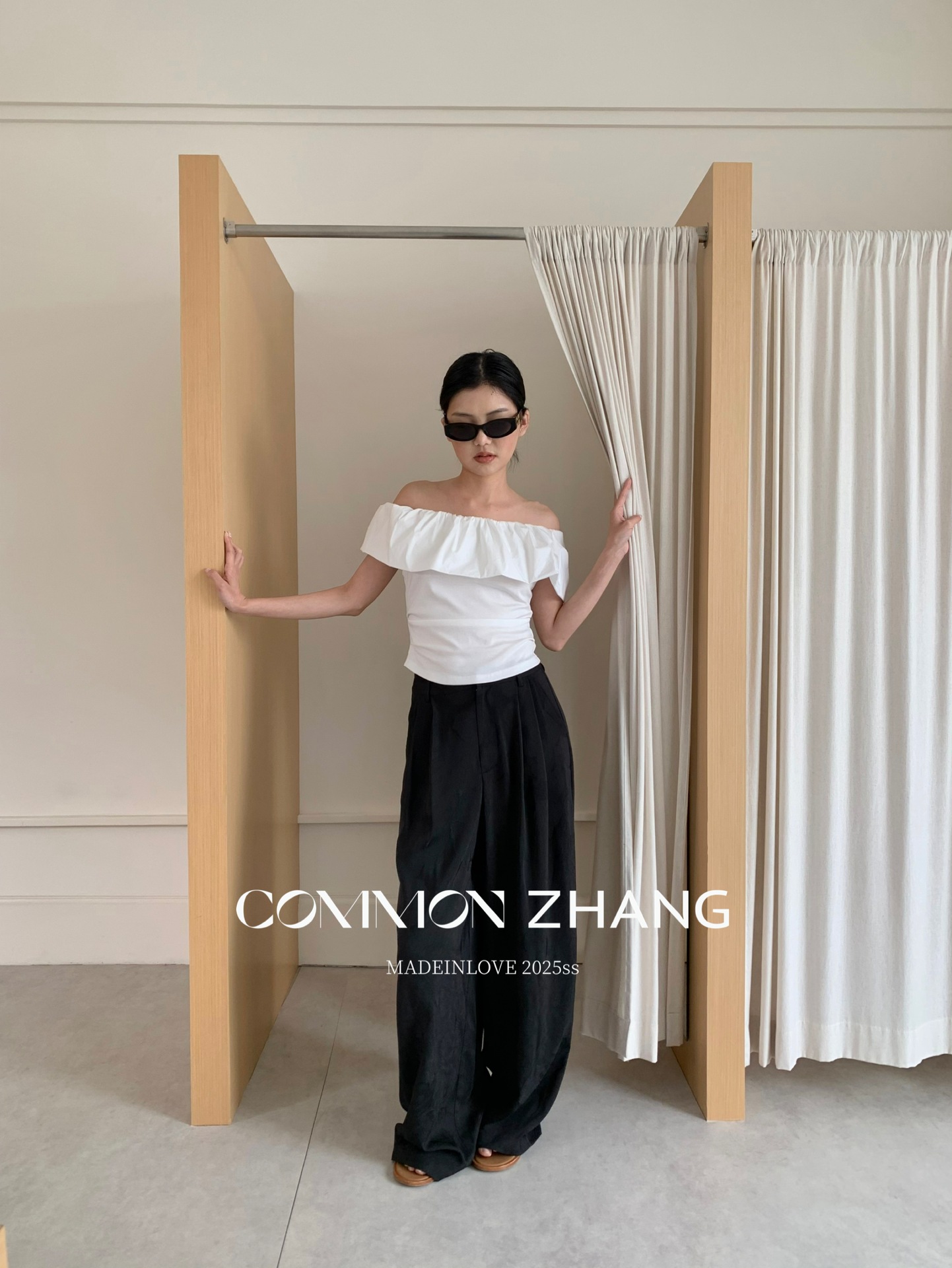 CZ ZHANG夏季韩版通勤时髦质感低腰阔腿垂感拖地百搭休闲裤B21335详情7