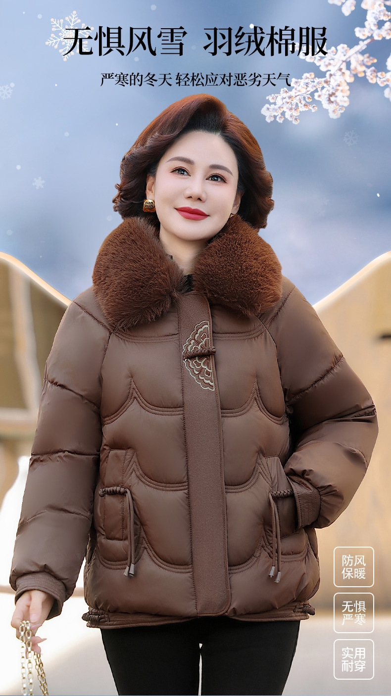 档口批发2025新款中年妈妈装棉服棉衣中老年加厚冬棉袄奶奶装外套详情1