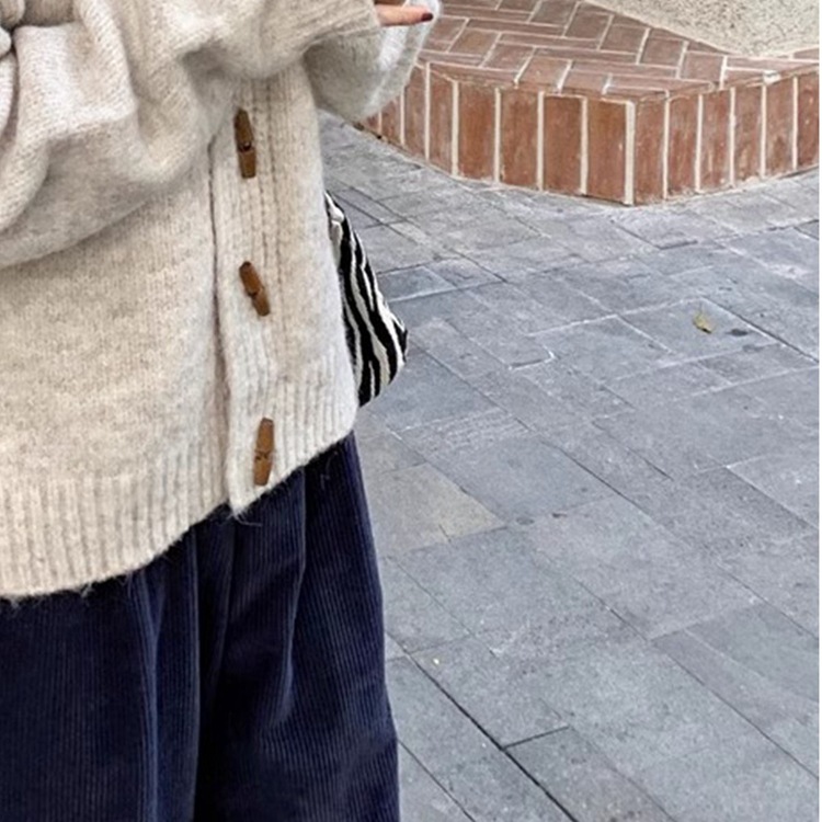 复古牛角扣毛衣秋冬外套韩版慵懒风针织开衫外穿上衣新款女装秋详情4