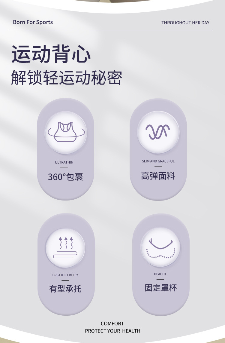 New shockproof high-strength running and fitness bra for women, skin-friendly and beautiful back, yoga vest for outerwear pic 9