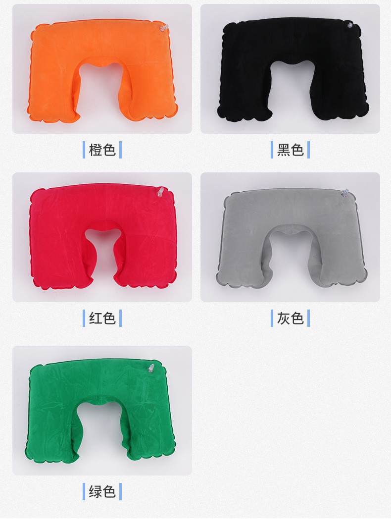 小马充气U型枕学生旅行卡通彩色枕U型枕18cm详情6