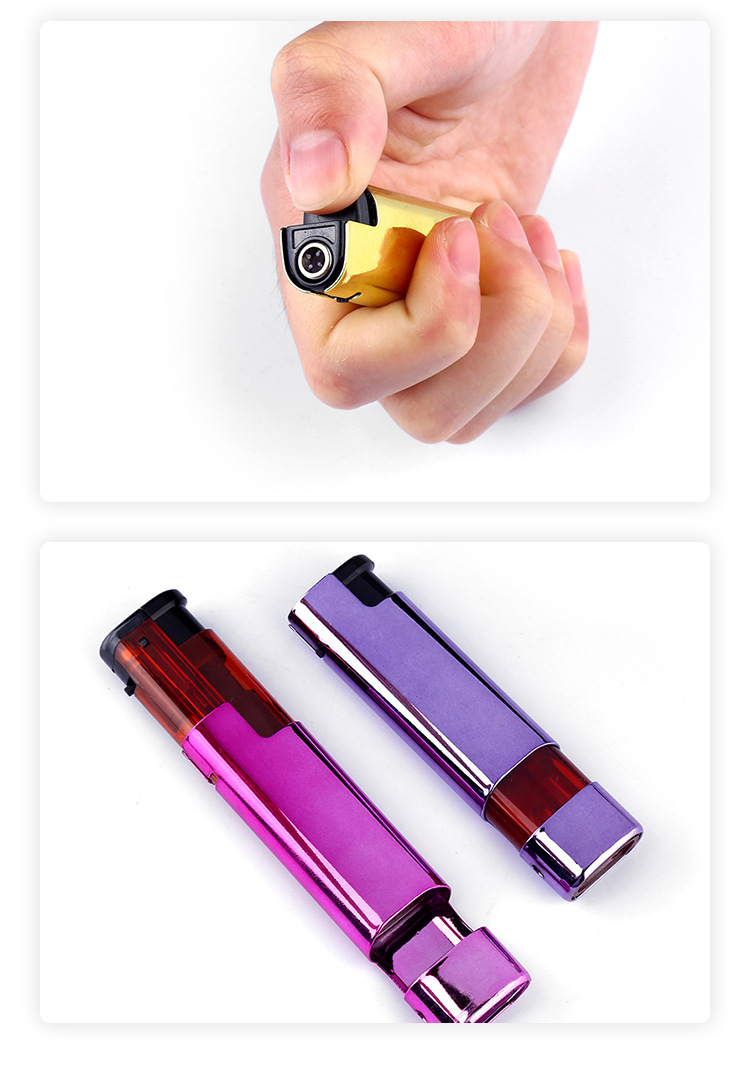 金属真空镀膜直冲点火打火机手机支架厨房点火户外烧烤明火点火器详情11