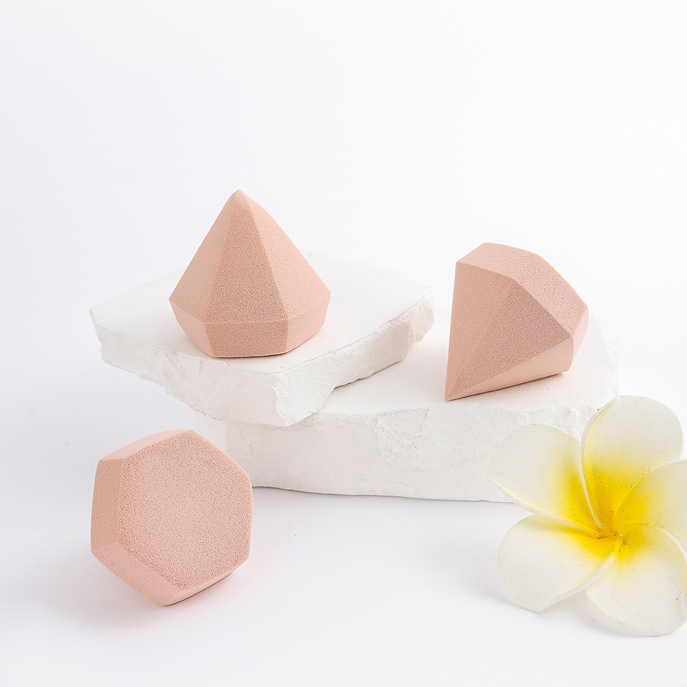 New Diamond Beauty Egg non-latex makeup sponge, single-color irregular cut powder puff makeup egg wholesale pic 12