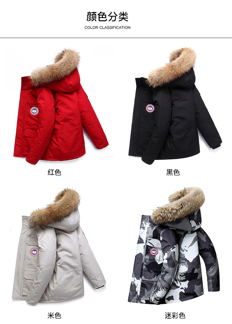 Parker down jackets for men and women 2024 Winter trendy brand thickened warm trendy brand Little Goose workwear down jackets with fur collels for men pic 7