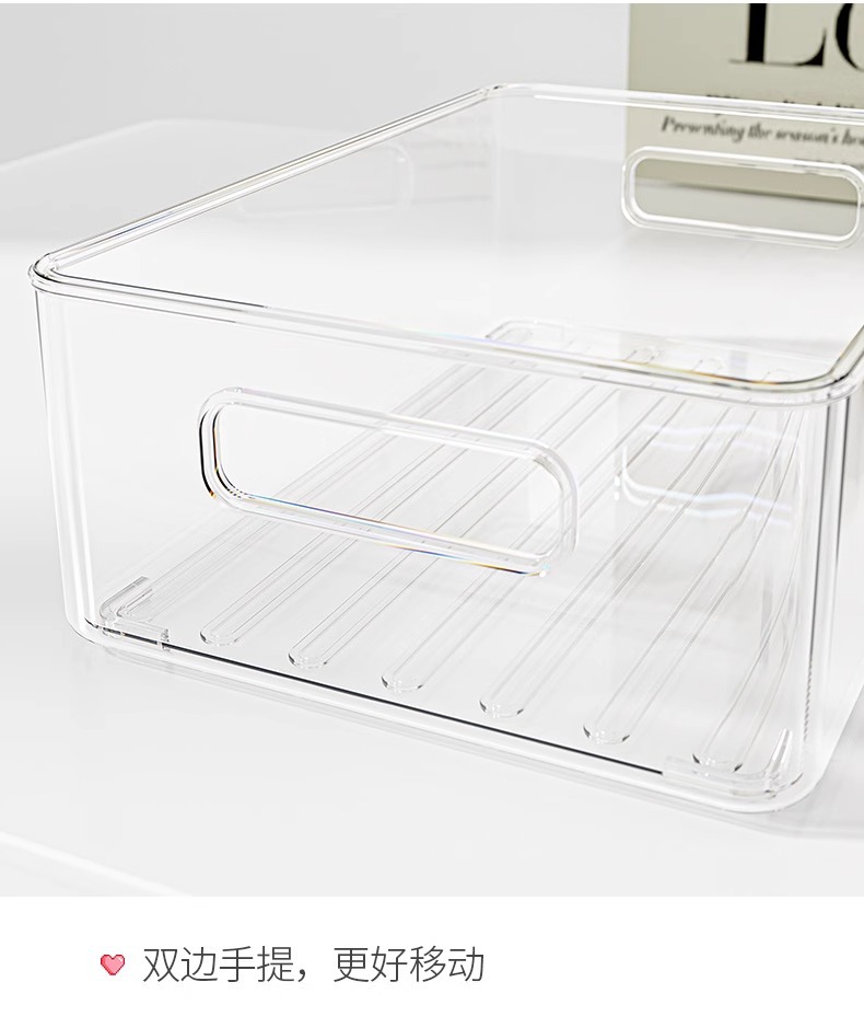 Acrylic desktop transparent storage box, stackable jewelry and cosmetics organization box, acrylic sundries storage basket pic 9