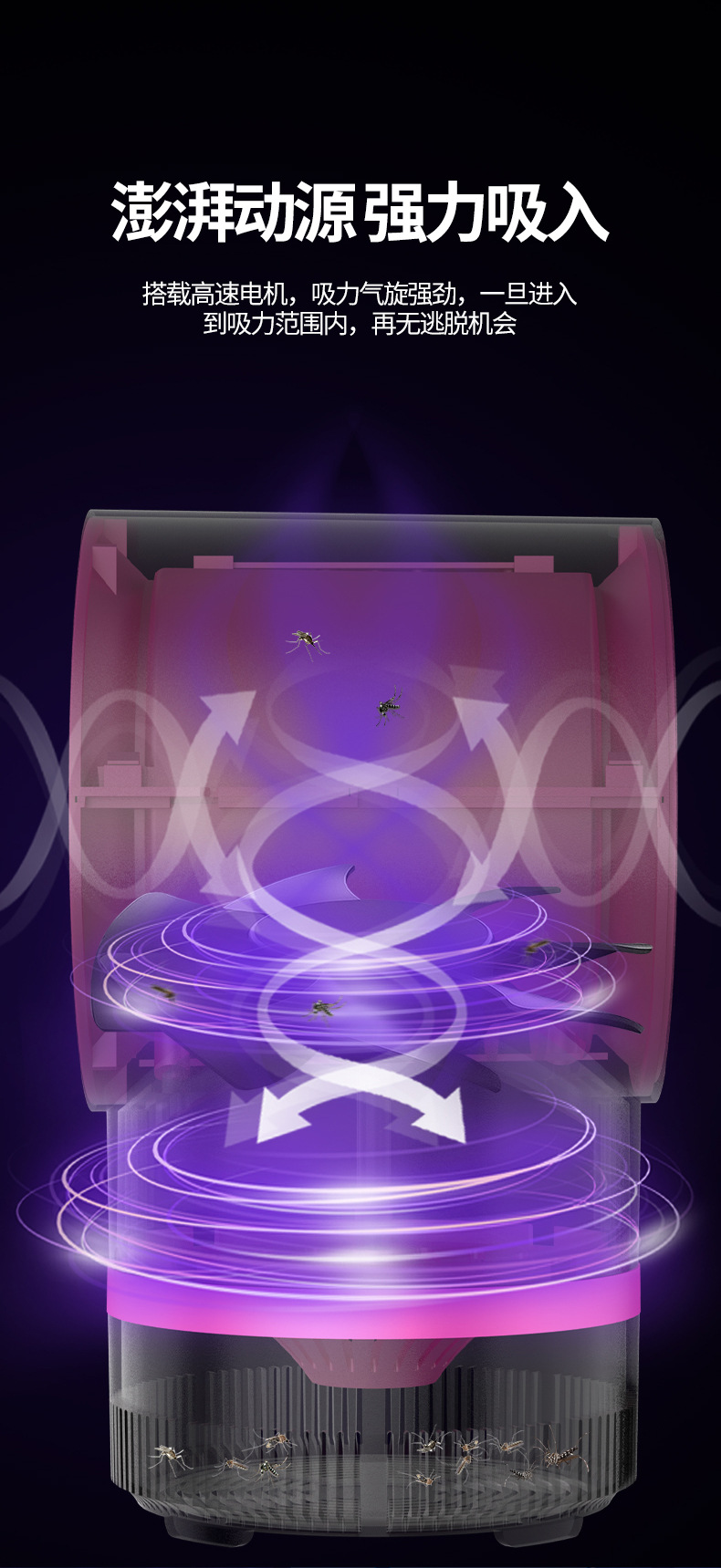 跨境热销厂家USB光触媒星空灭蚊灯家用卧室吸入式灭蚊灯礼品批发详情5