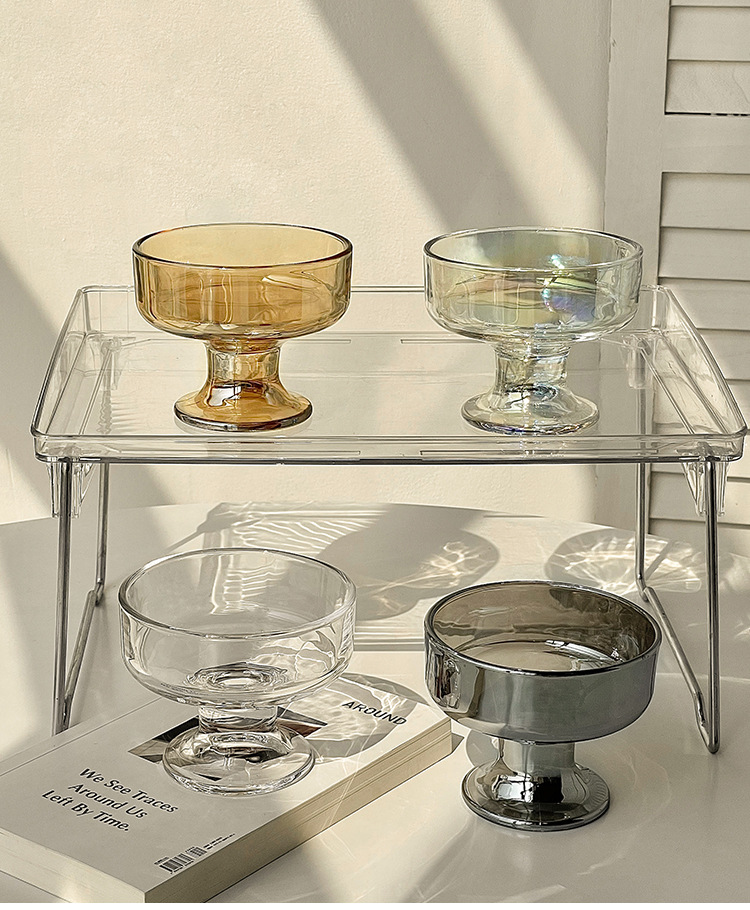 ins simple glass dessert bowl, yogurt cup, tall ice cream bowl cup, ice cream cup, yogurt cup pic 1