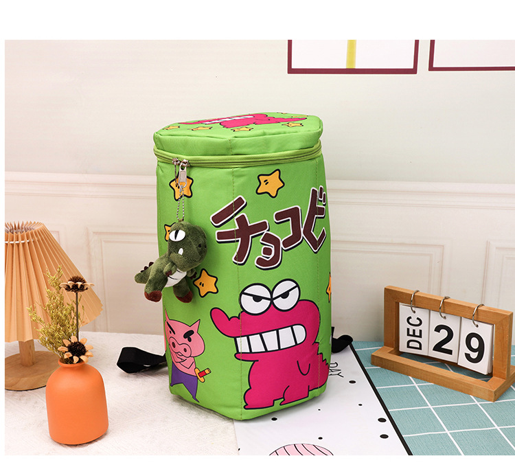 New cute schoolbag, Crayon Shin-chan, Little Crocodile box, large-capacity three-dimensional bucket bag, backpack, racket bag, trendy back pic 22