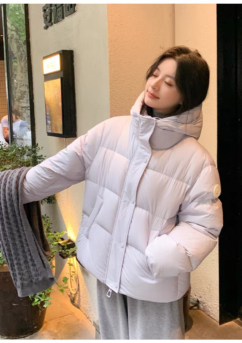 奶米色女装短款羽绒服女冬季新款2025小个子韩版宽松90白鸭绒外套详情20