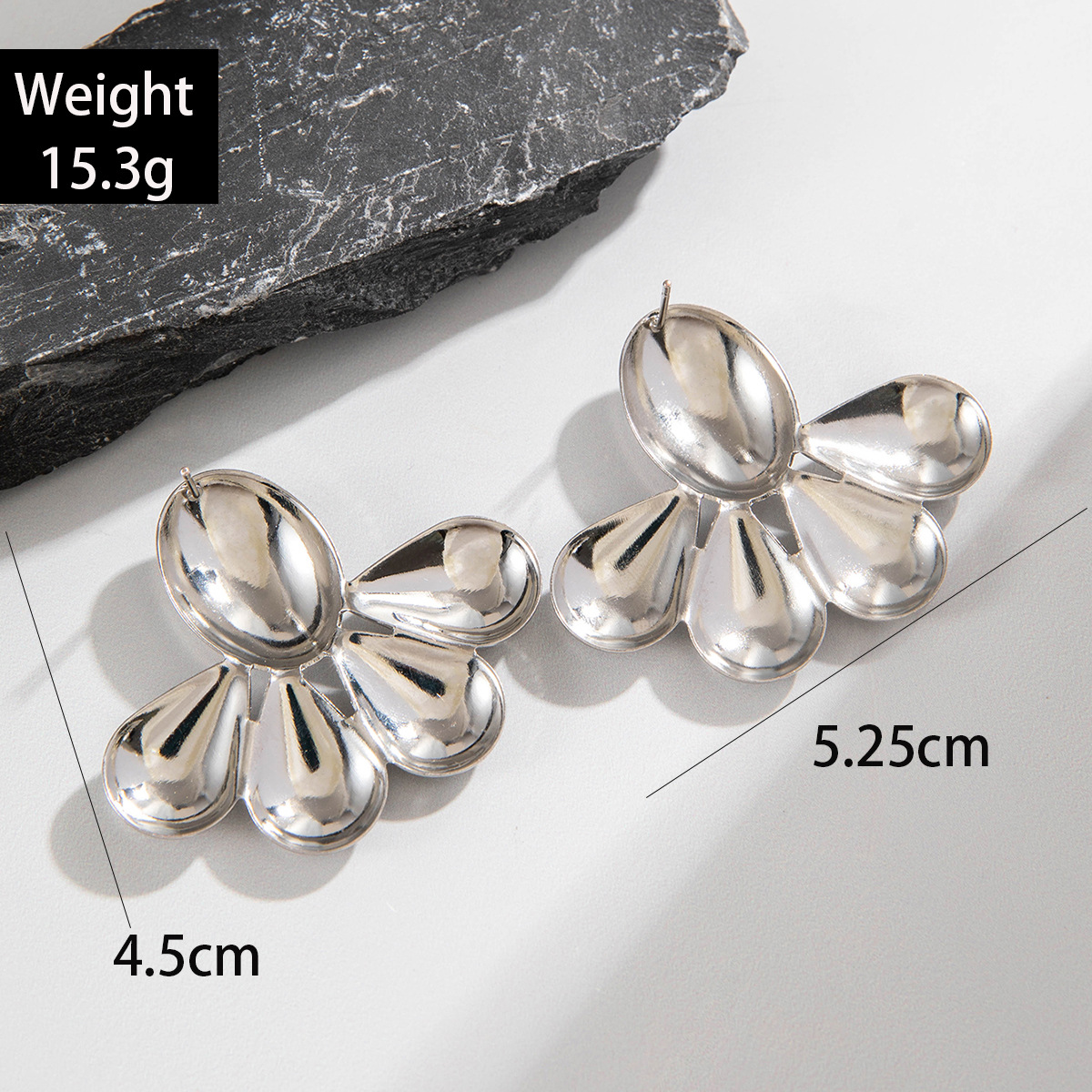 欧美跨境时尚八字麻花大水滴铁质耳环设计感几何方形扭纹耳坠耳饰详情19