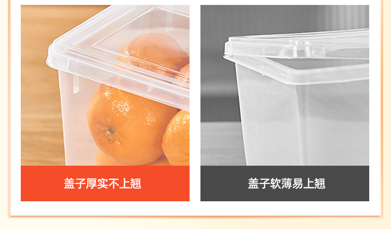 Refrigerator storage box, food-grade fresh-keeping box, kitchen vegetable and fruit special egg box, frozen egg storage box pic 3
