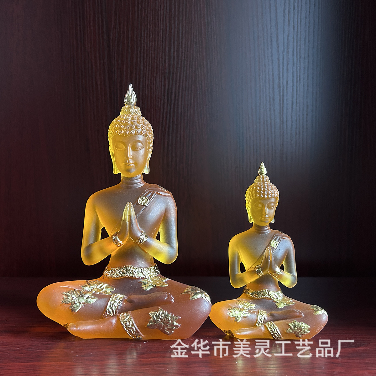 水琉璃佛像合手坐佛跨境热销禅意居家饰工艺品泰式印度佛树脂摆件详情21