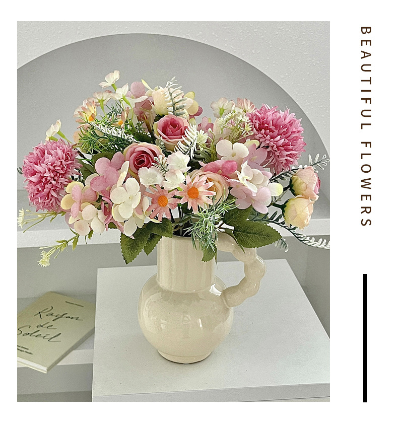 ins风仿真玫瑰绣球婚庆手捧花束婚礼堂摄影道具家居摆件装饰跨境详情11