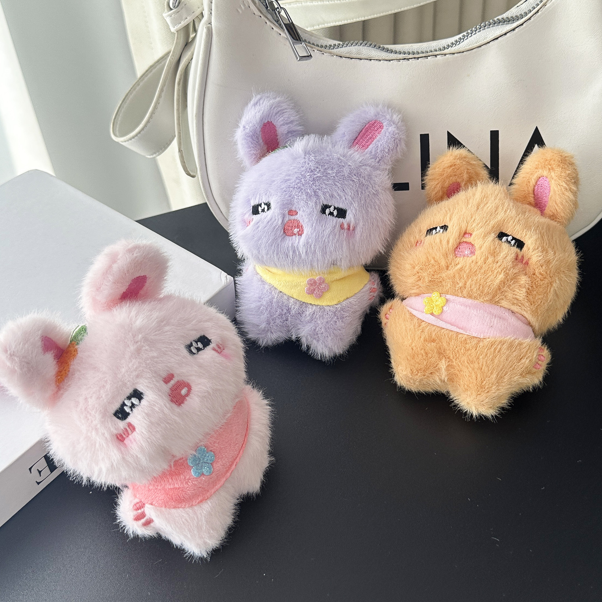 Cute and adorable adorable chiffon dress, little rabbit pendant, plush toy doll, bag, hanging decoration, keychain, Rag Doll pic 11