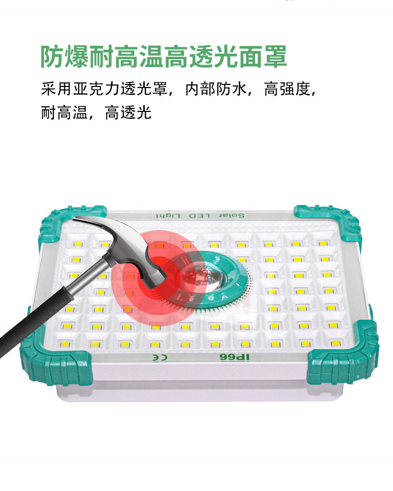 New solar floodlight, portable lamp, outdoor camping lamp, ultra-bright portable household mobile emergency lighting bulb pic 22