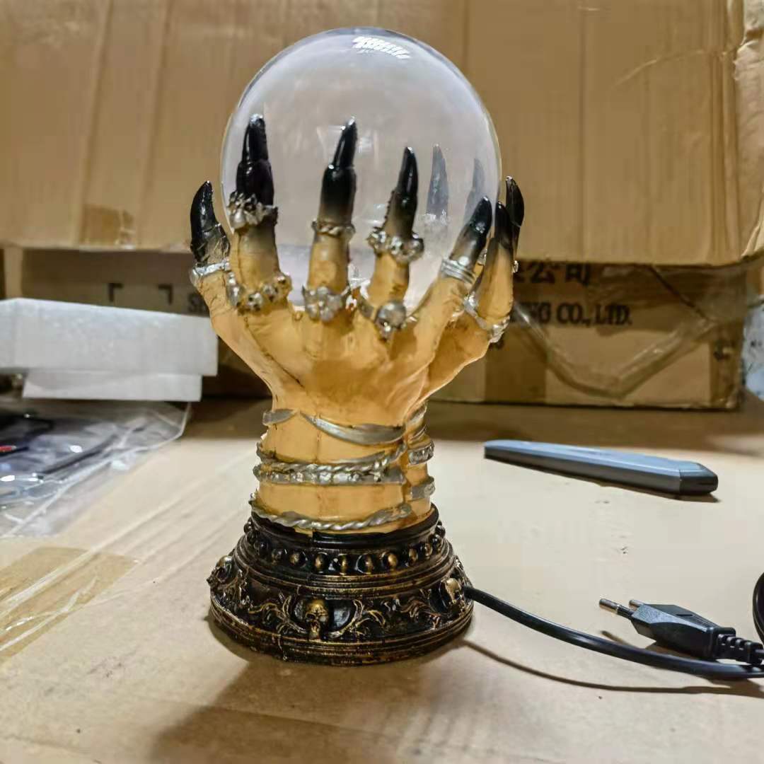 厂家批发一个起批魔幻场景布置个性魔手静电离子闪电光魔法球魔灯详情5