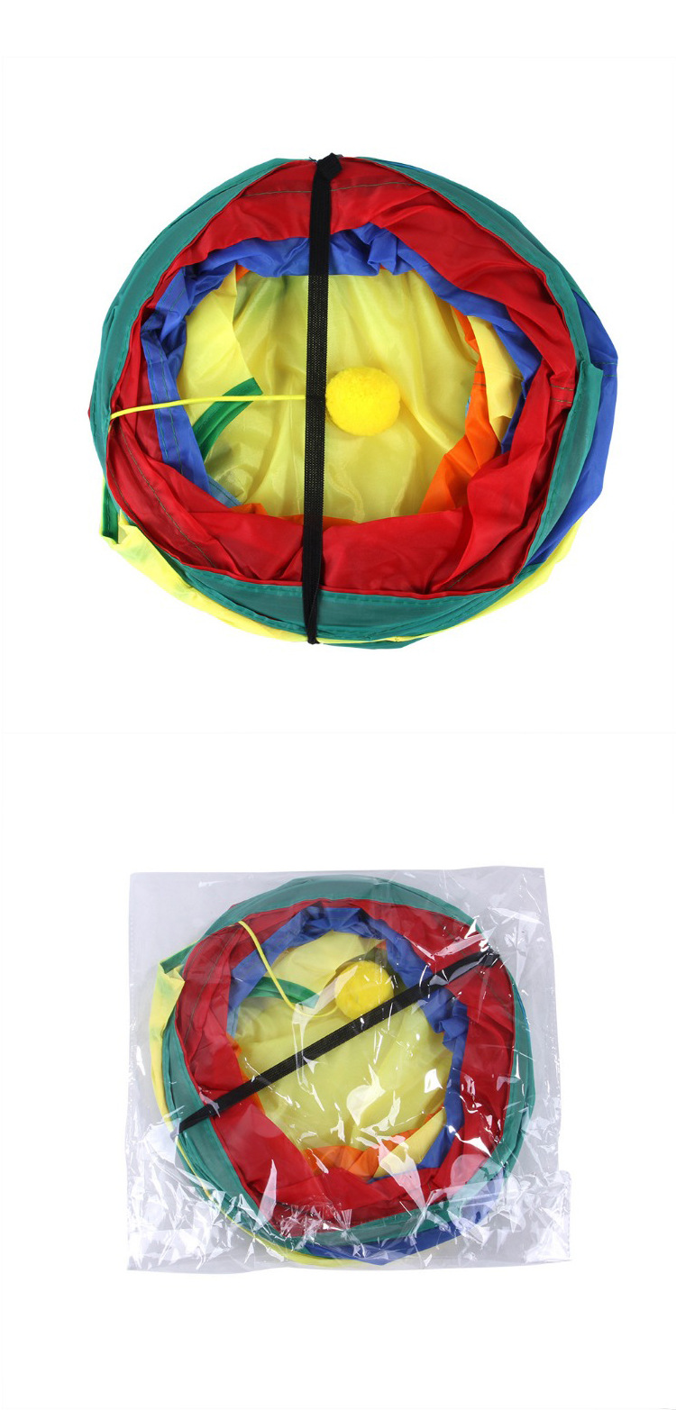 Z厂家现货宠物用品猫咪彩虹三通跑道 智益猫玩具钻桶可折叠猫通道详情14