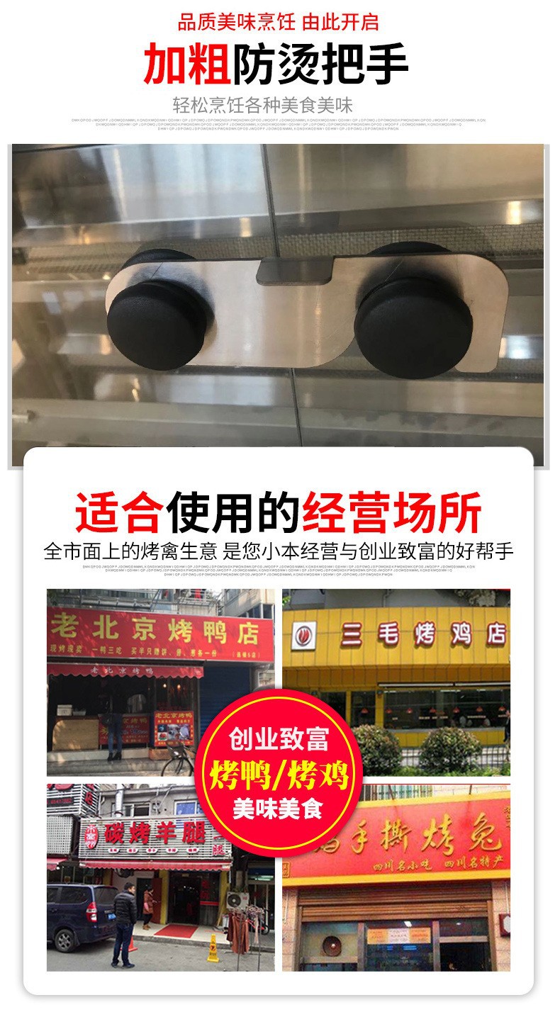 Commercial vertical fully automatic rotary chicken and donkey roasting equipment with 3, 6 and 9 rollers available for selection, specifically designed for hotel delis pic 9
