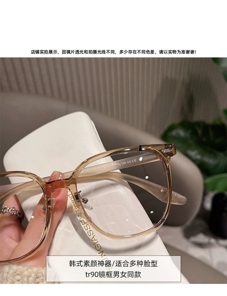 黑色眼镜框女新款网红素颜显瘦方框近视成品防蓝光平光镜厂家批发详情35