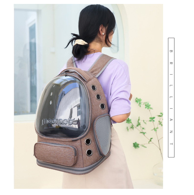 Portable and breathable cat bags for going out, space pet cabin, double-shoulder cat backpack, cat cage, dog and cat schoolbag, cat supplies pic 12