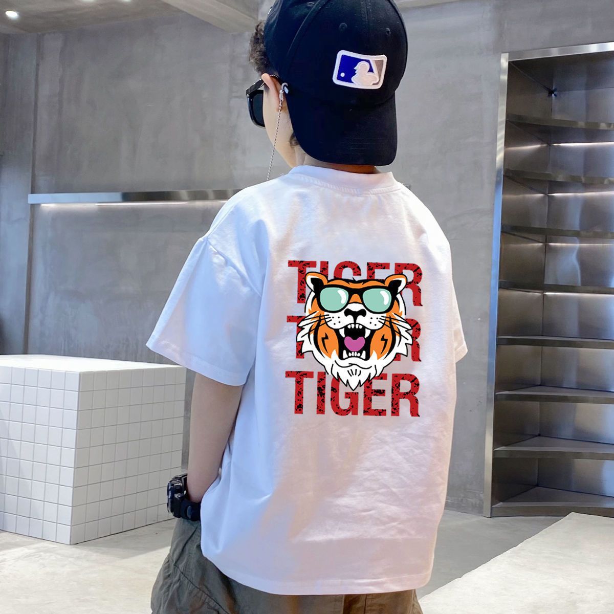 国潮男童短袖t恤纯棉洋气夏季儿童衣服中大童国潮男孩半袖新款夏装潮详情14