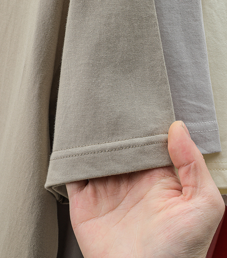 2025夏季新款7A抗菌透气男士短袖t恤14色230克纯棉圆领休闲T恤男详情46