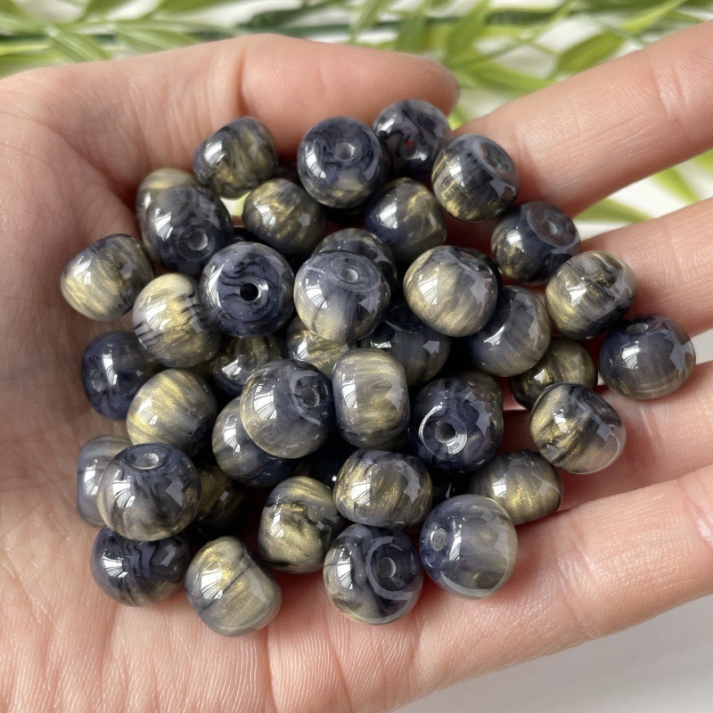 11*8 jelly-colored gilded resin apple beads, round beads, loose beads, string-beads, latched beads, diy handmade jewelry bracelet accessories pic 9