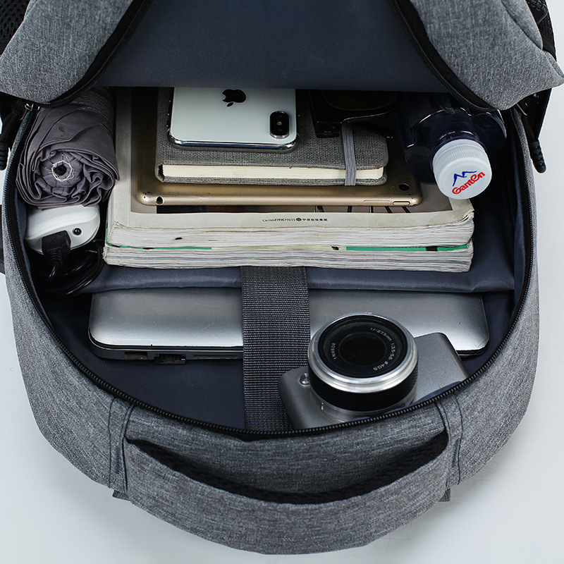 男士背包大学生双肩包简约商务电脑包大容量休闲上班通勤旅行背包详情45