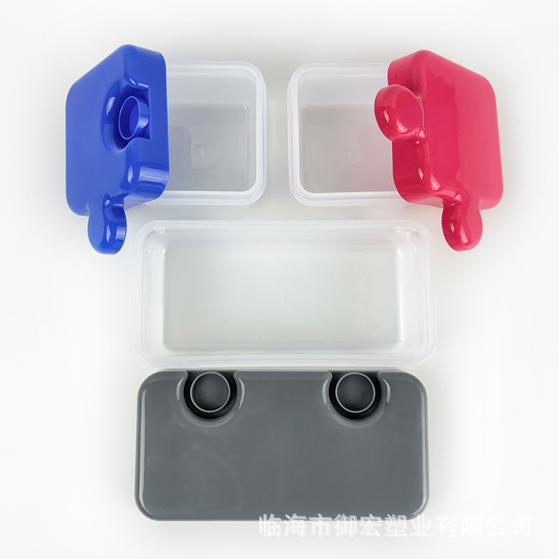 Creative splicing storage box, kitchen desktop sealed storage box, food-grade plastic portioning box with lid, available in multiple colors pic 5