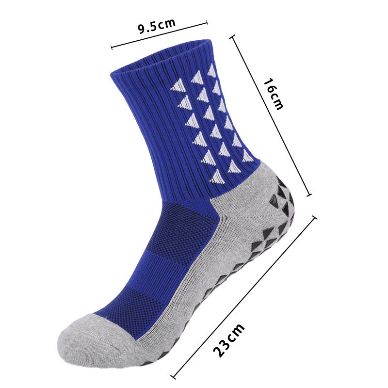 成人男款中筒点胶足球袜毛巾底加厚防滑耐磨运动袜厂家直供详情7