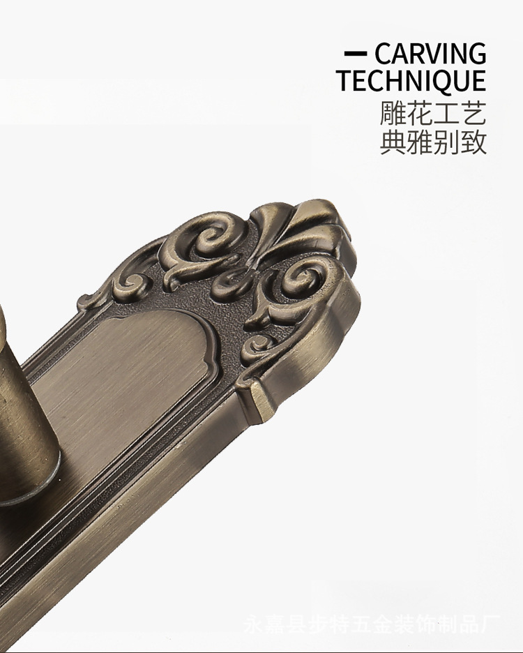 European-style antique bronze interior door locks, bedroom doors, solid wood silent door locks, mechanical doors, lock handles, door locks pic 4