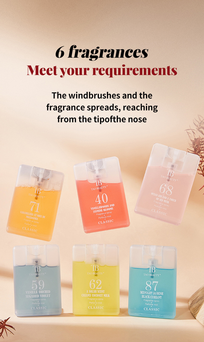 【跨境专供】Tao Beauty口袋香水20ml小巧便携持久留香卡片香水详情9