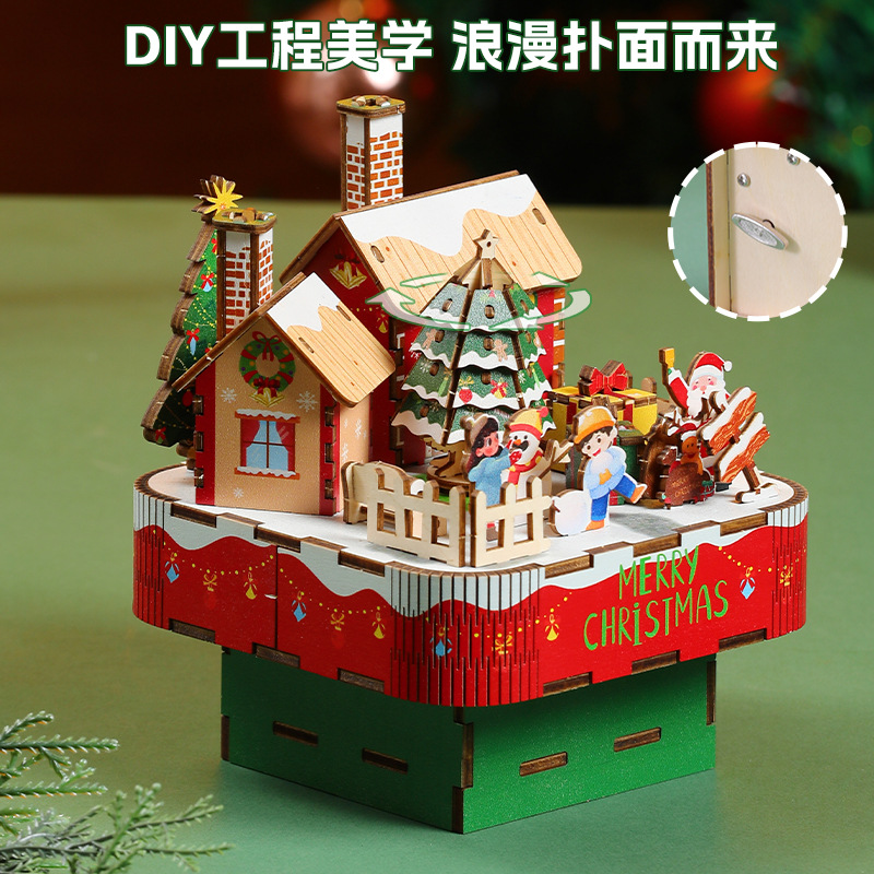 Creative 3D jigsaw puzzles, winter Christmas exploration, baby holiday gifts, hands-on and brain-stimulating diy educational toys, early education pic 12